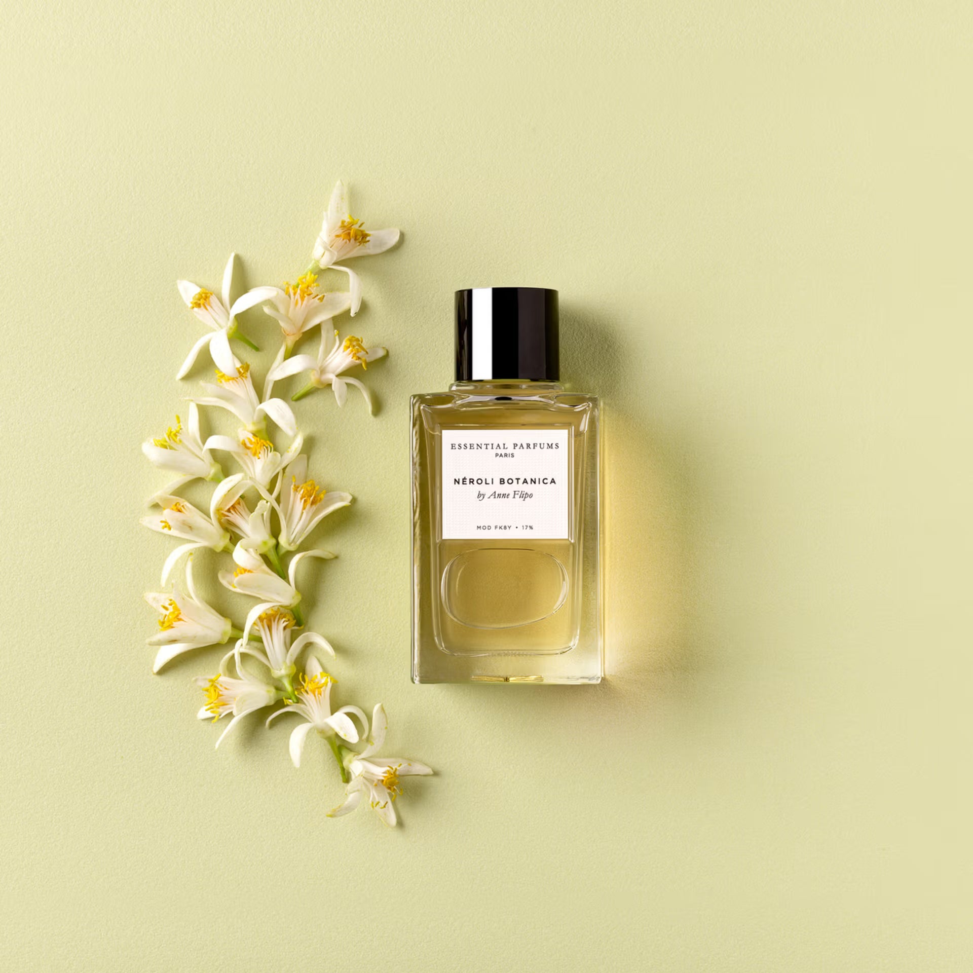 Essential Parfums Neroli Botanica mood bottle and jasmin - SNUD