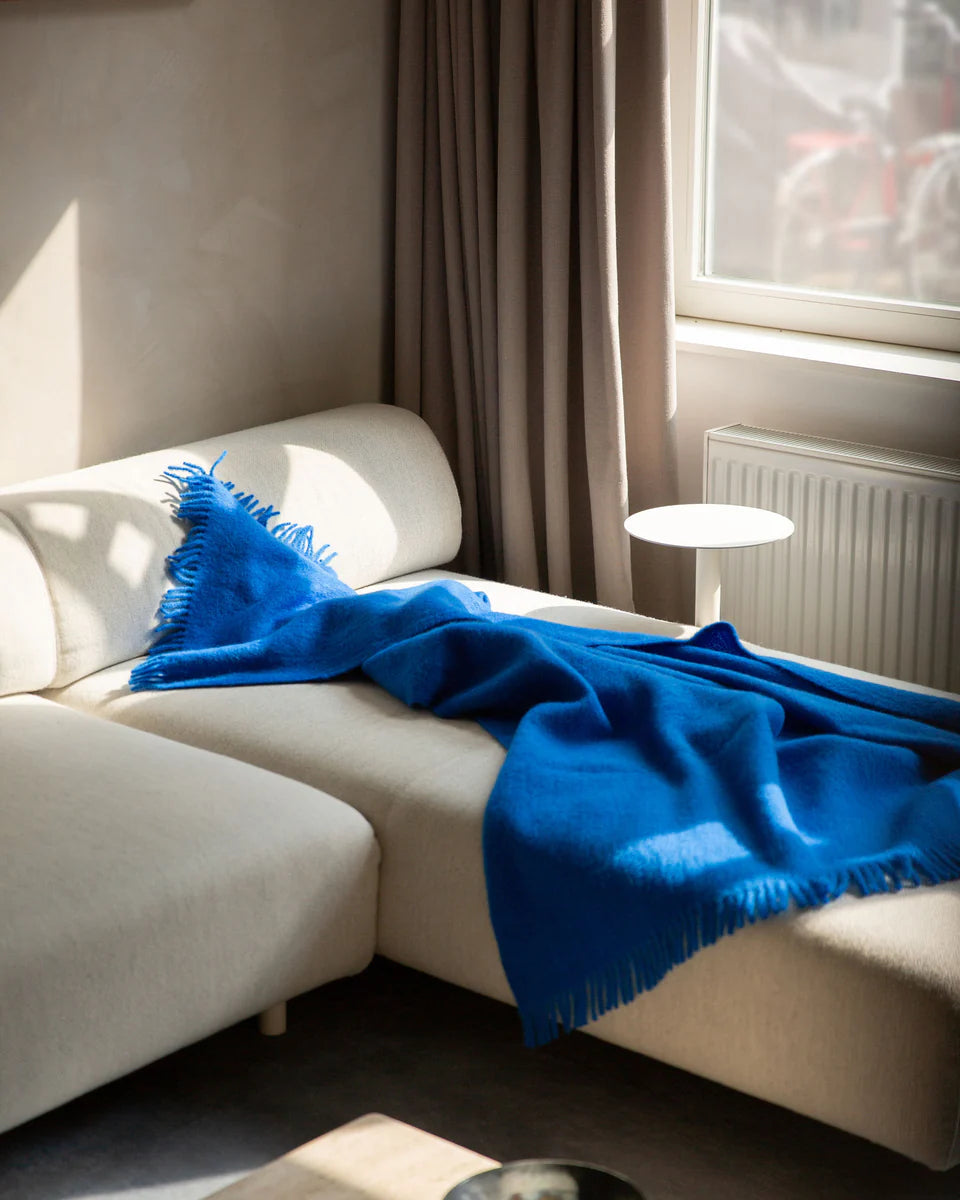 Suite702 Mohair Decke Cloud Kobalt Blau - SNUD