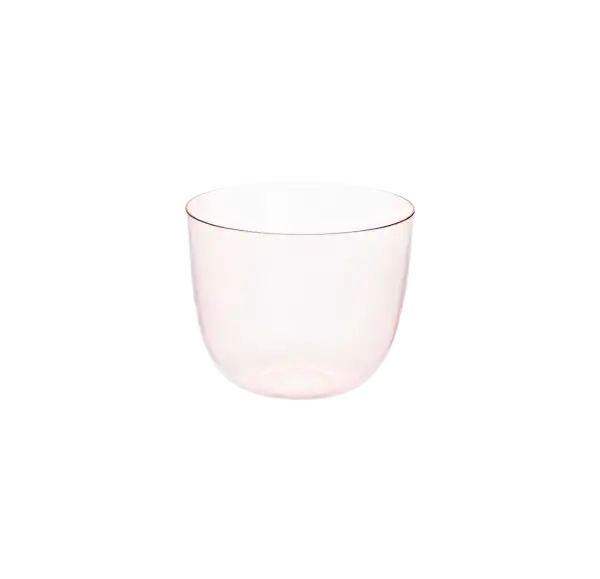 Lobmeyr Alpha water tumbler in rosalin mouth-blown muslin glass