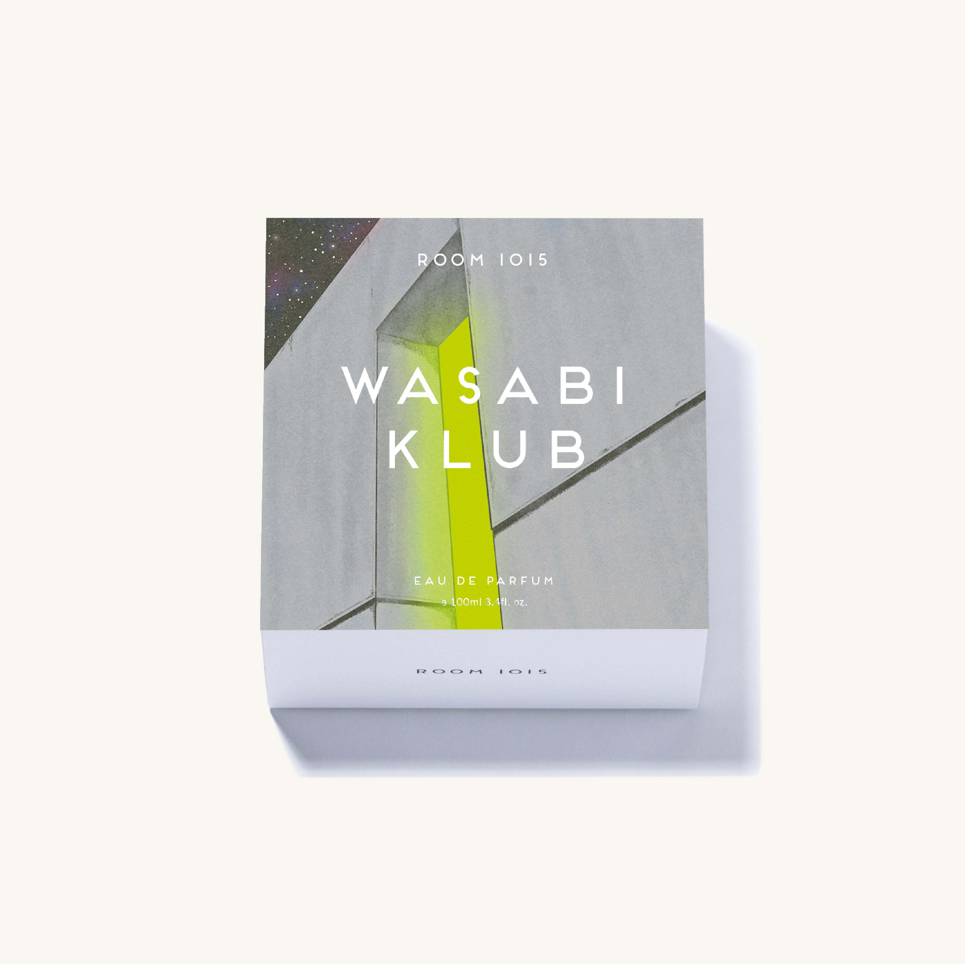 ROOM 1015 Wasabi Klub Eau de Parfum, frischer Unisexduft mit Yuzu, Wasabi-Akkord, Pfeffer und Amberhölzern.