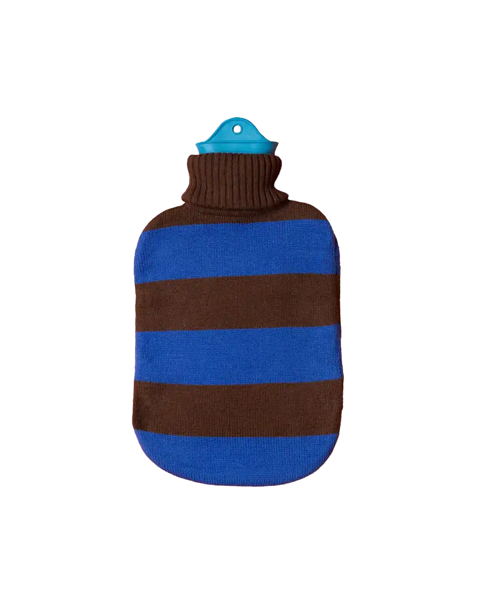 Suite702 Wärmeflasche blau braun gestreift - SNUD
