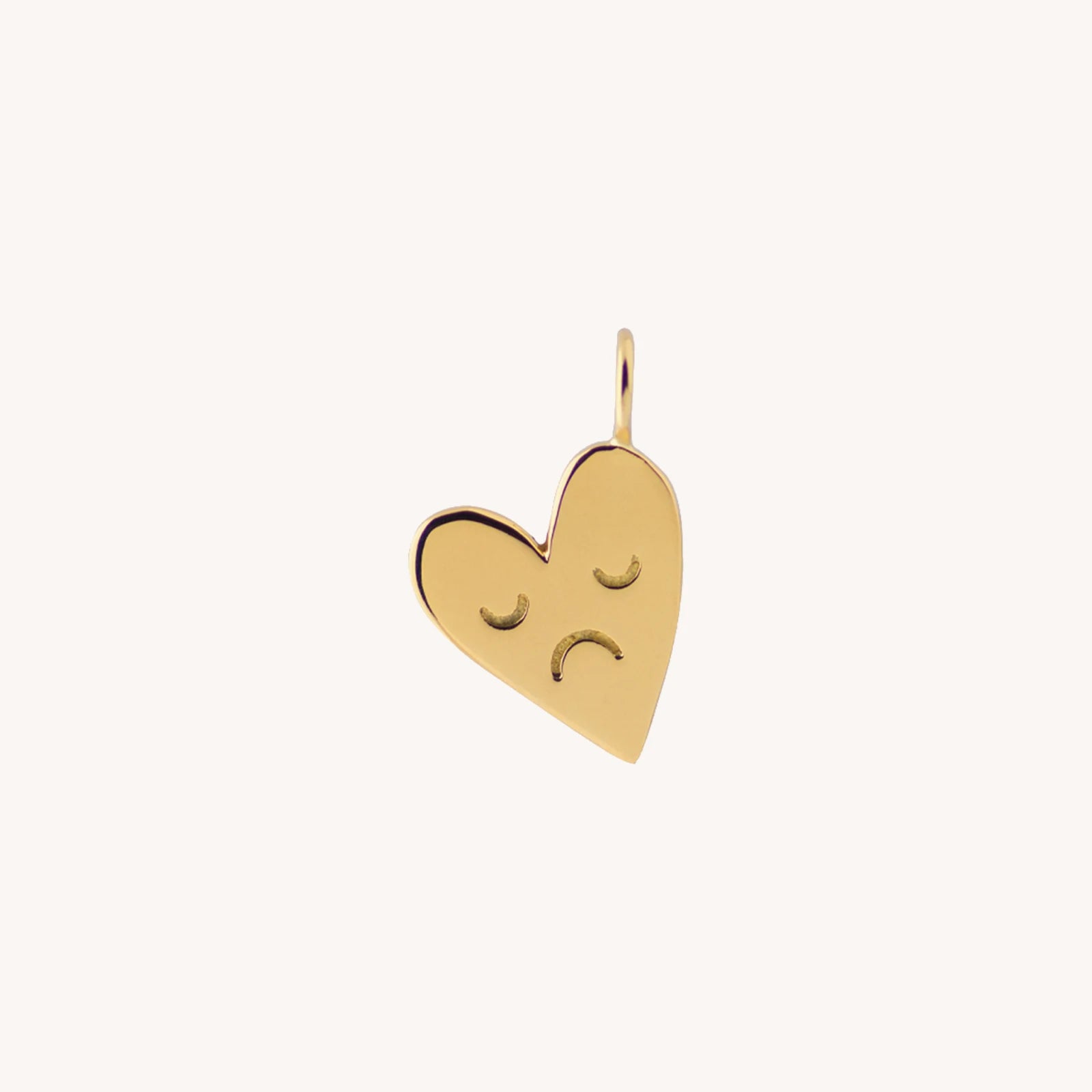 Mood Heart Herz-Anhänger aus 18 K recyceltem Echtgold von All About Articus, Rückseite