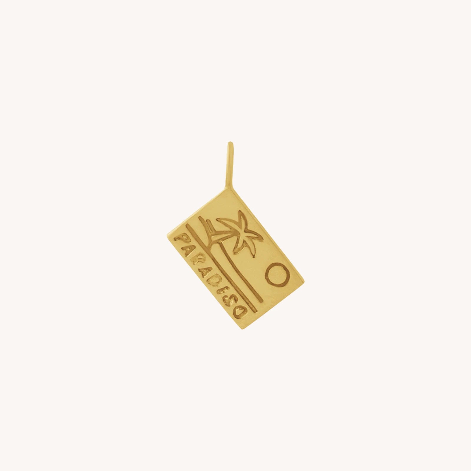 Postcard Paradiso Postkarten-Anhänger aus 18 K recyceltem Echtgold von All About Articus