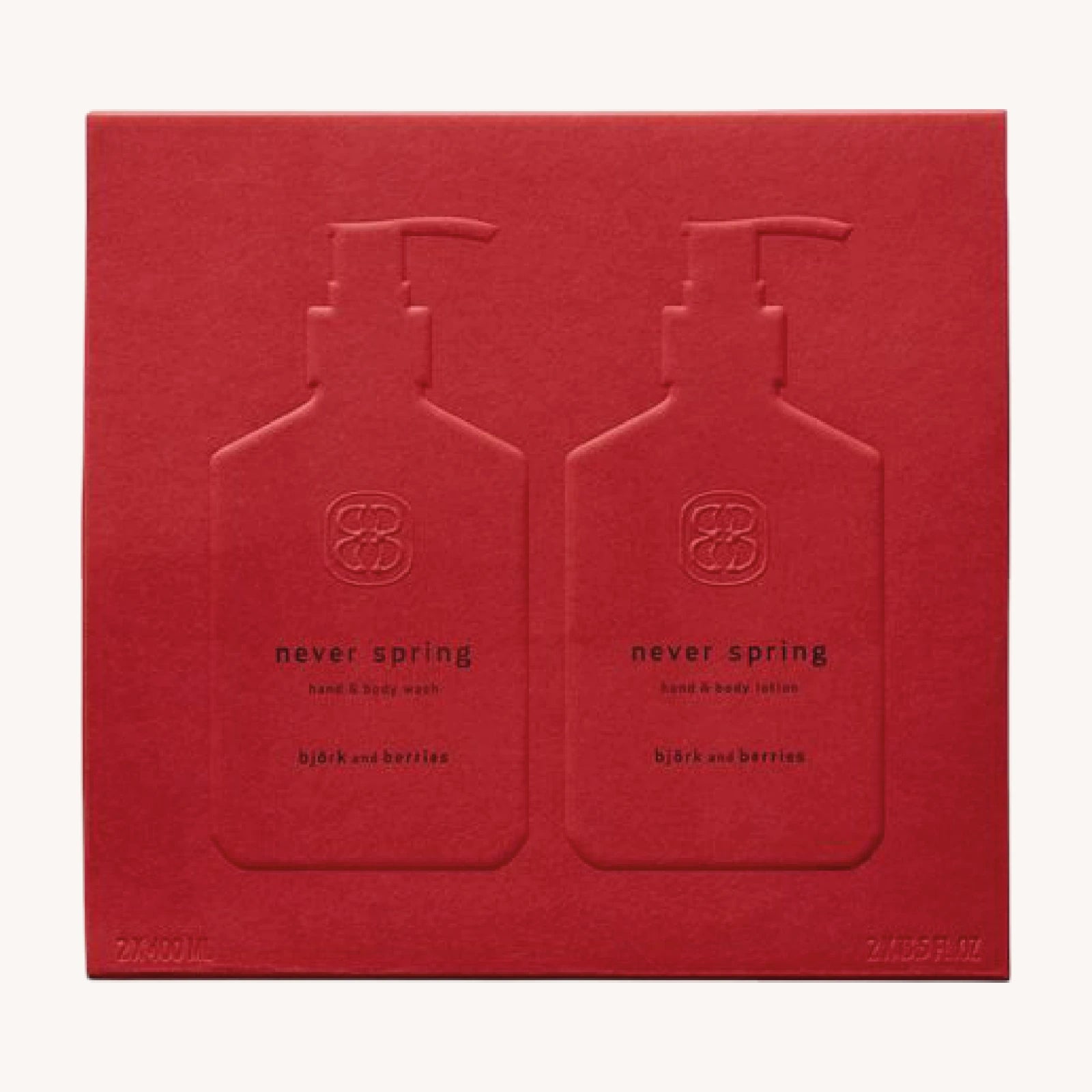 Björk & Berries Never Spring Hand- und Körper-Duo Verpackung