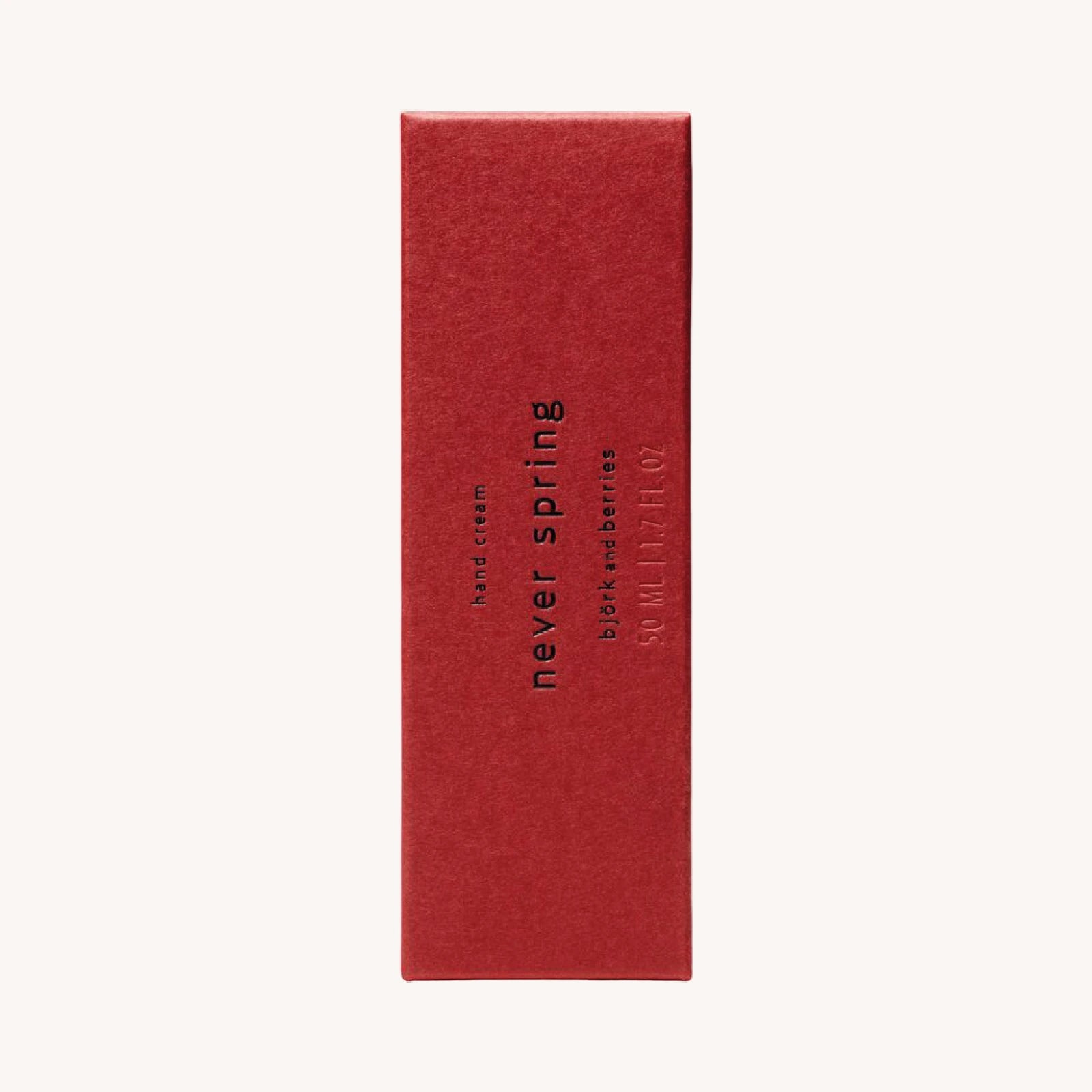 Björk & Berries Never Spring Handcreme Verpackung