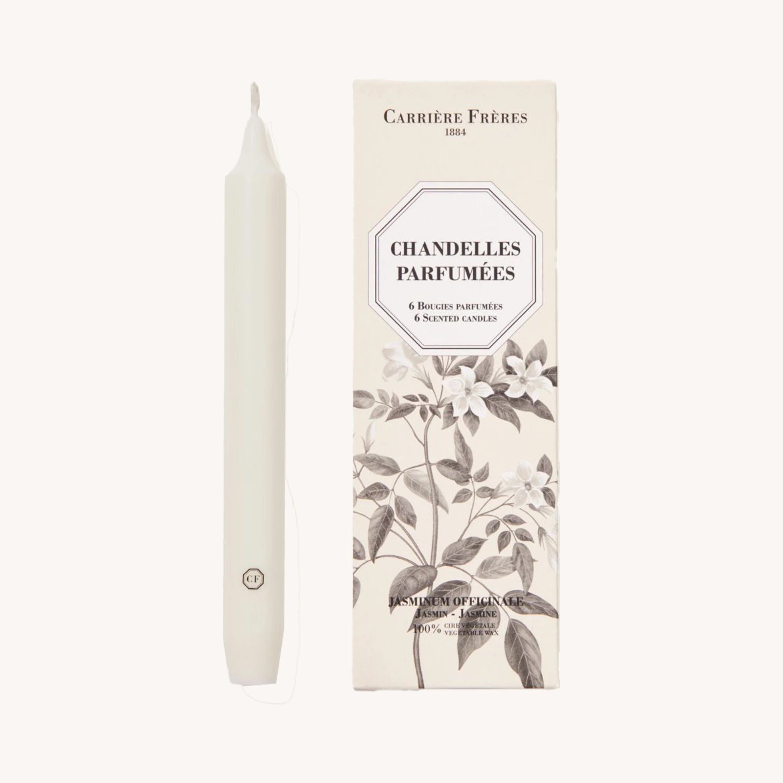 Carrière Frères Jasmine Stabkerzen 6 Stück