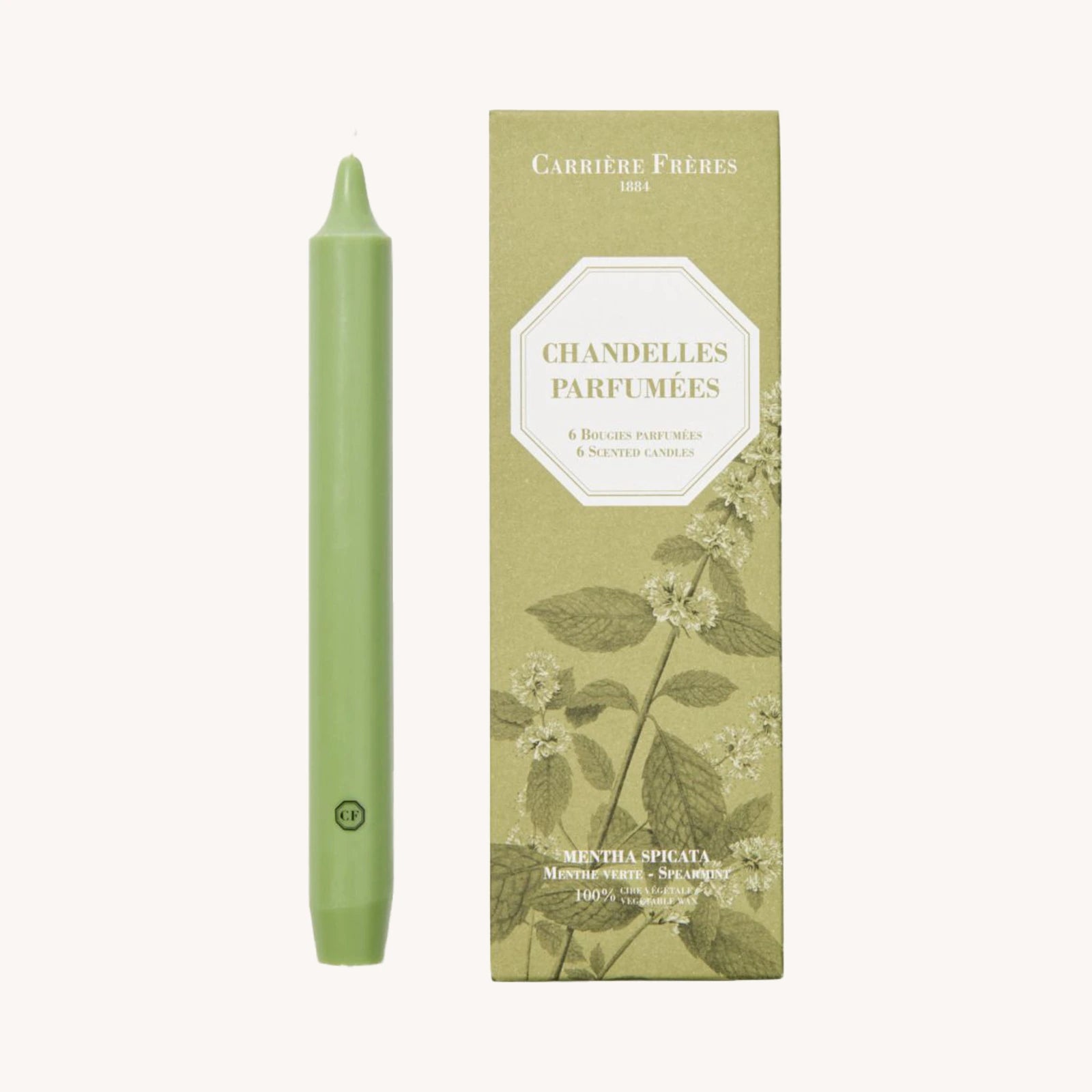 Carrière Frères Spearmint Stabkerzen 6 Stück