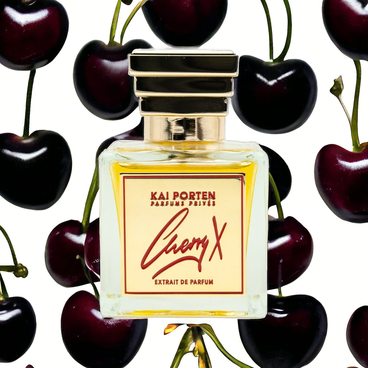 Kai Porten Cherry X Extrait de Parfum Flakon mit schwarzen Kirschen