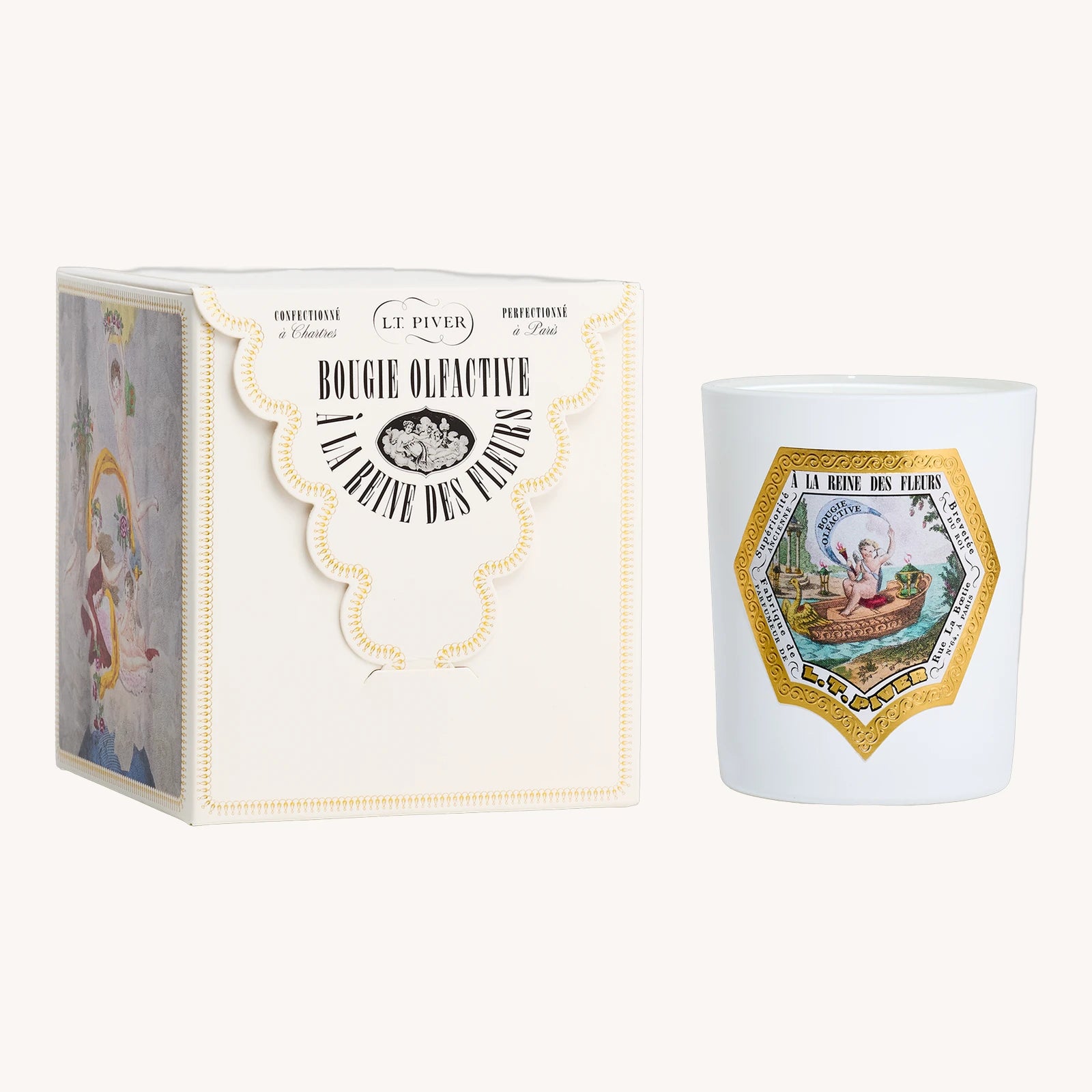 L.T. Piver À la Reine des Fleurs Duftkerze mit Verpackung