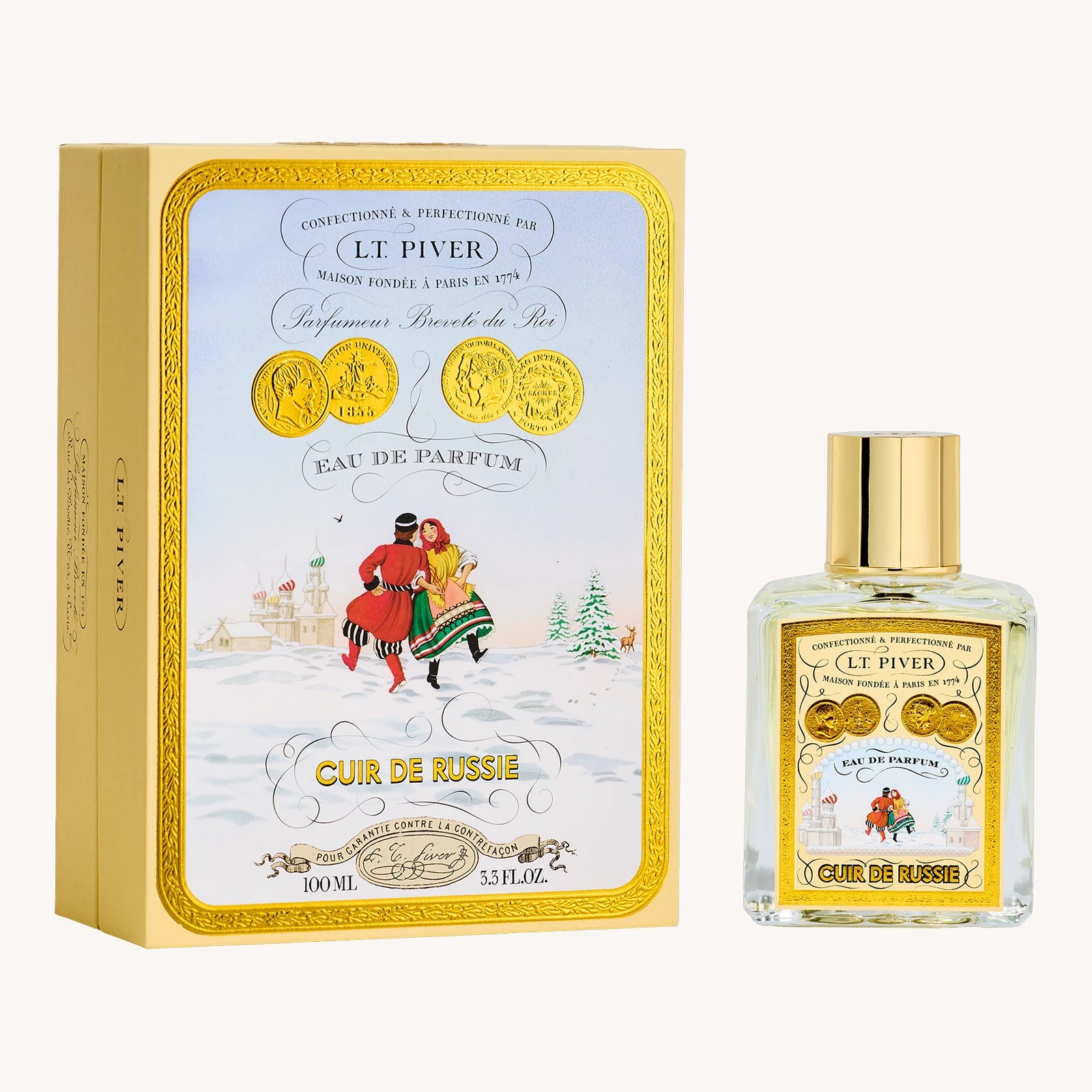 L.T. Piver Cuir de Russie Eau de Parfum Flakon mit Verpackung