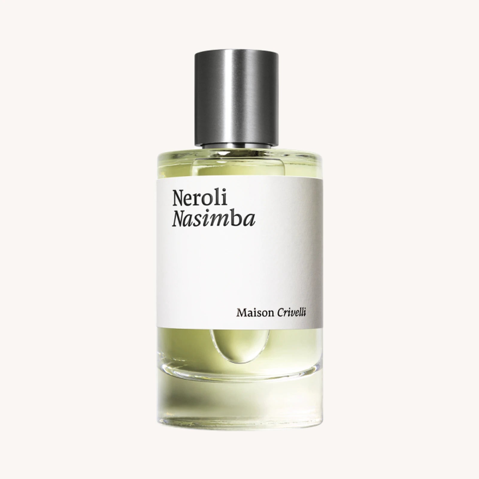 Neroli Nasimba Eau de Parfum von Maison Crivelli, 100 ml Flakon vor hellem Hintergrund