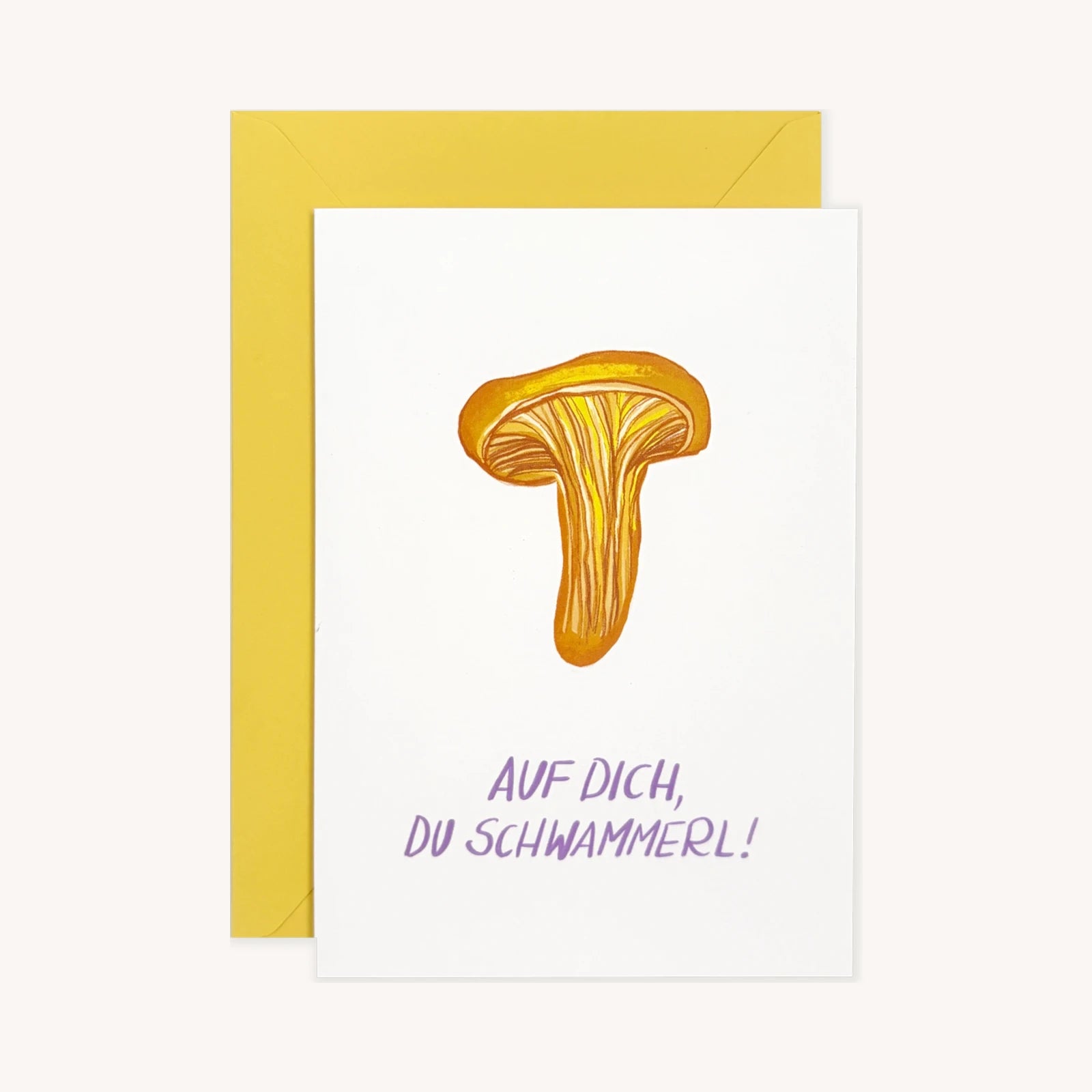 POLDI PAPIER Auf dich, du Schwammerl! Grußkarte