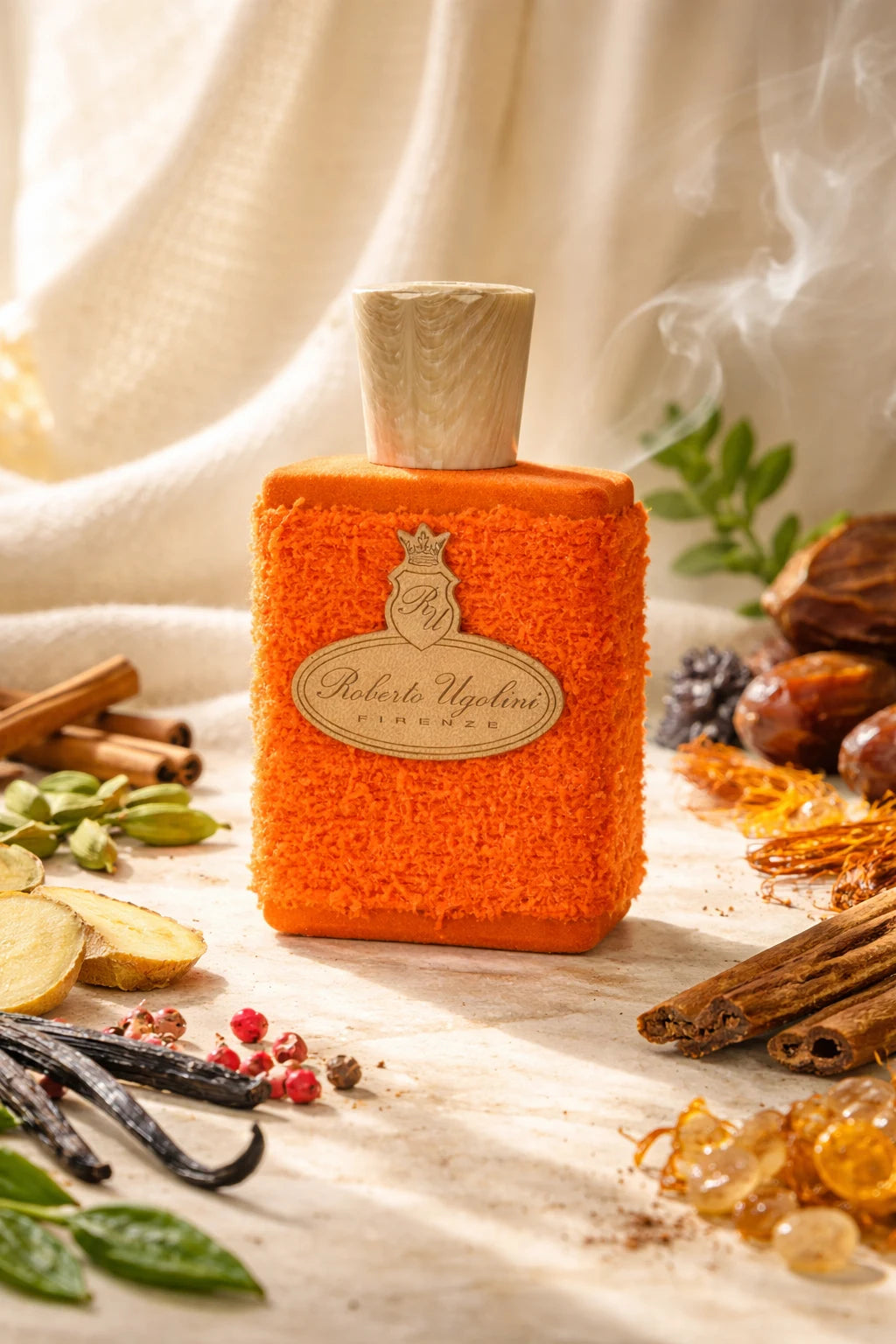 Roberto Ugolini Casentino Extrait de Parfum Flakon zwischen Zimt, Kardamom, Vanille und Datteln