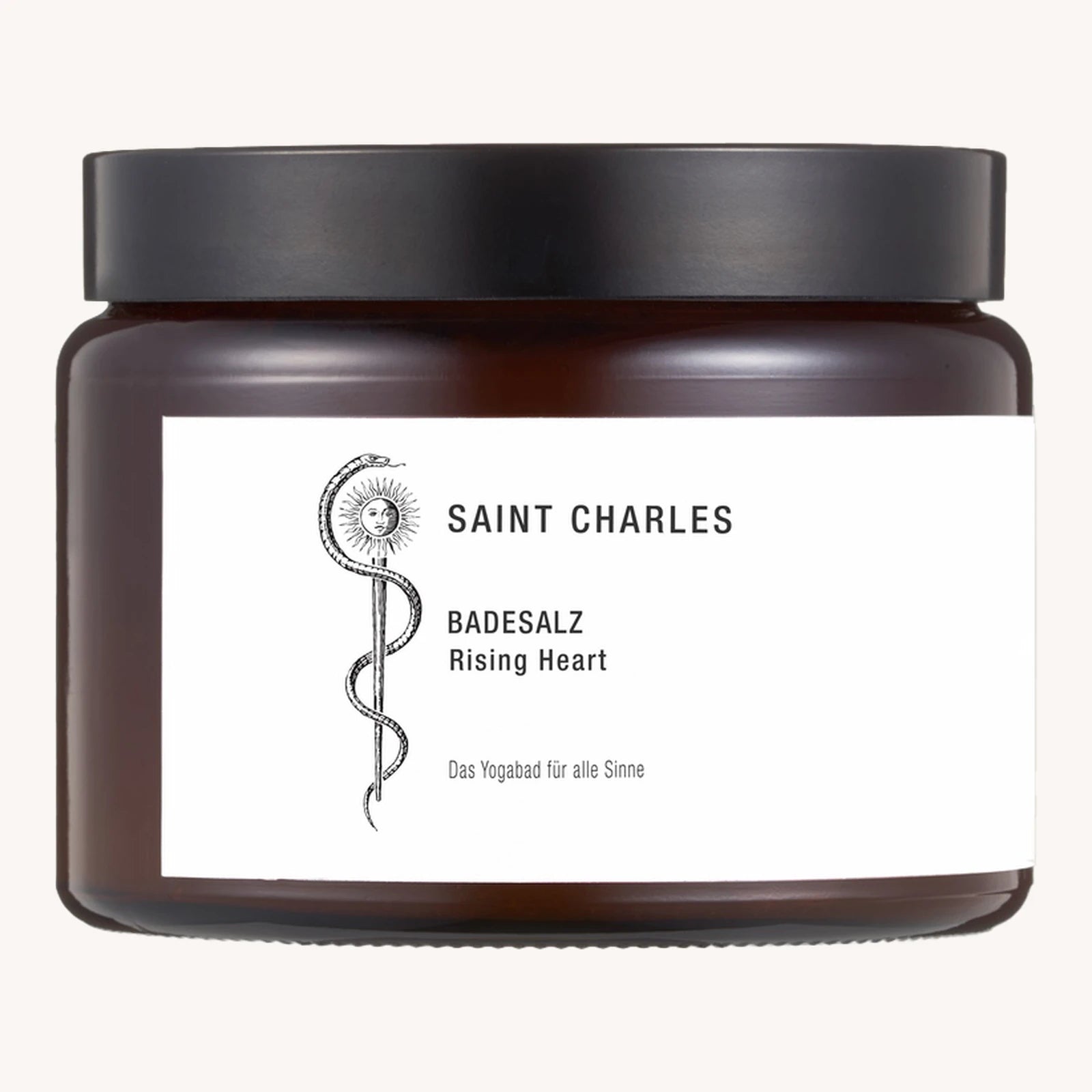 SAINT CHARLES Badesalz Rising Heart 500 g im braunen Glastiegel