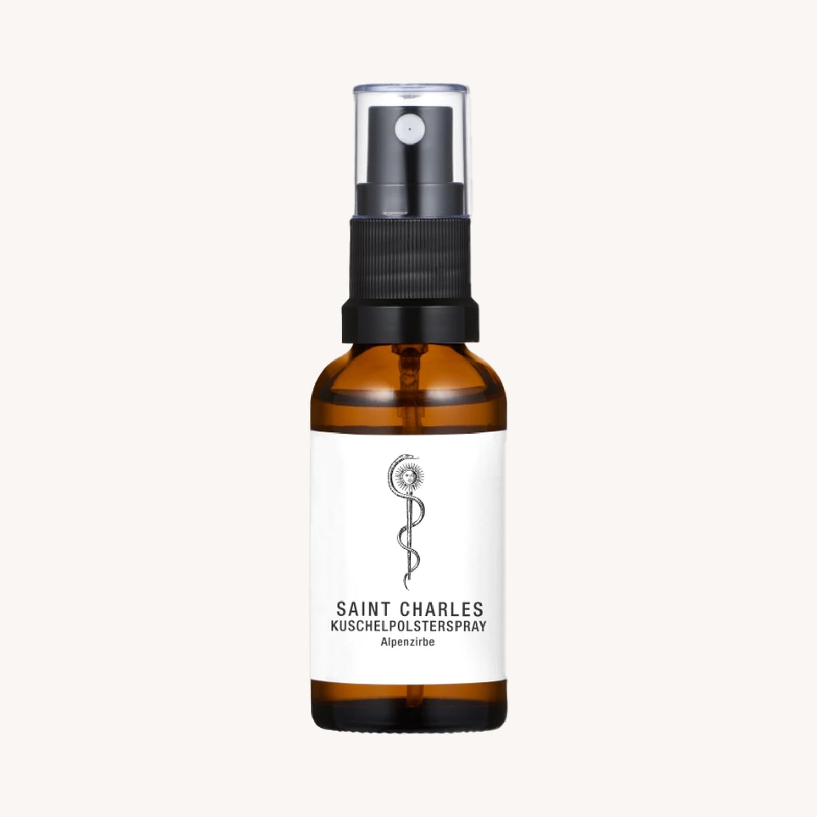 SAINT CHARLES Kuschelpolsterspray Alpenzirbe 30 ml in brauner Glasflasche mit Sprühkopf