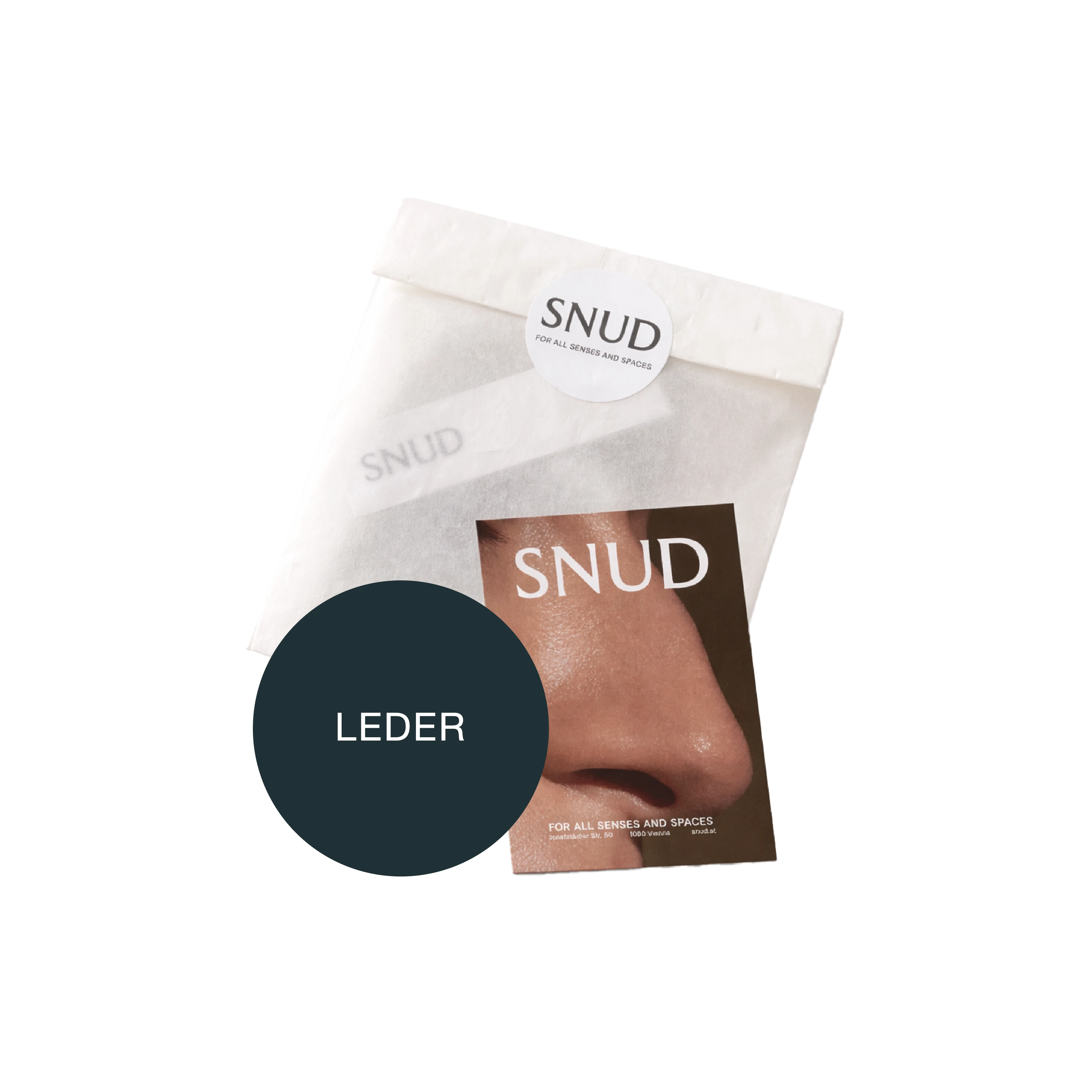 SNUD sample set Leder, 5 fragrance samples of 1 ml