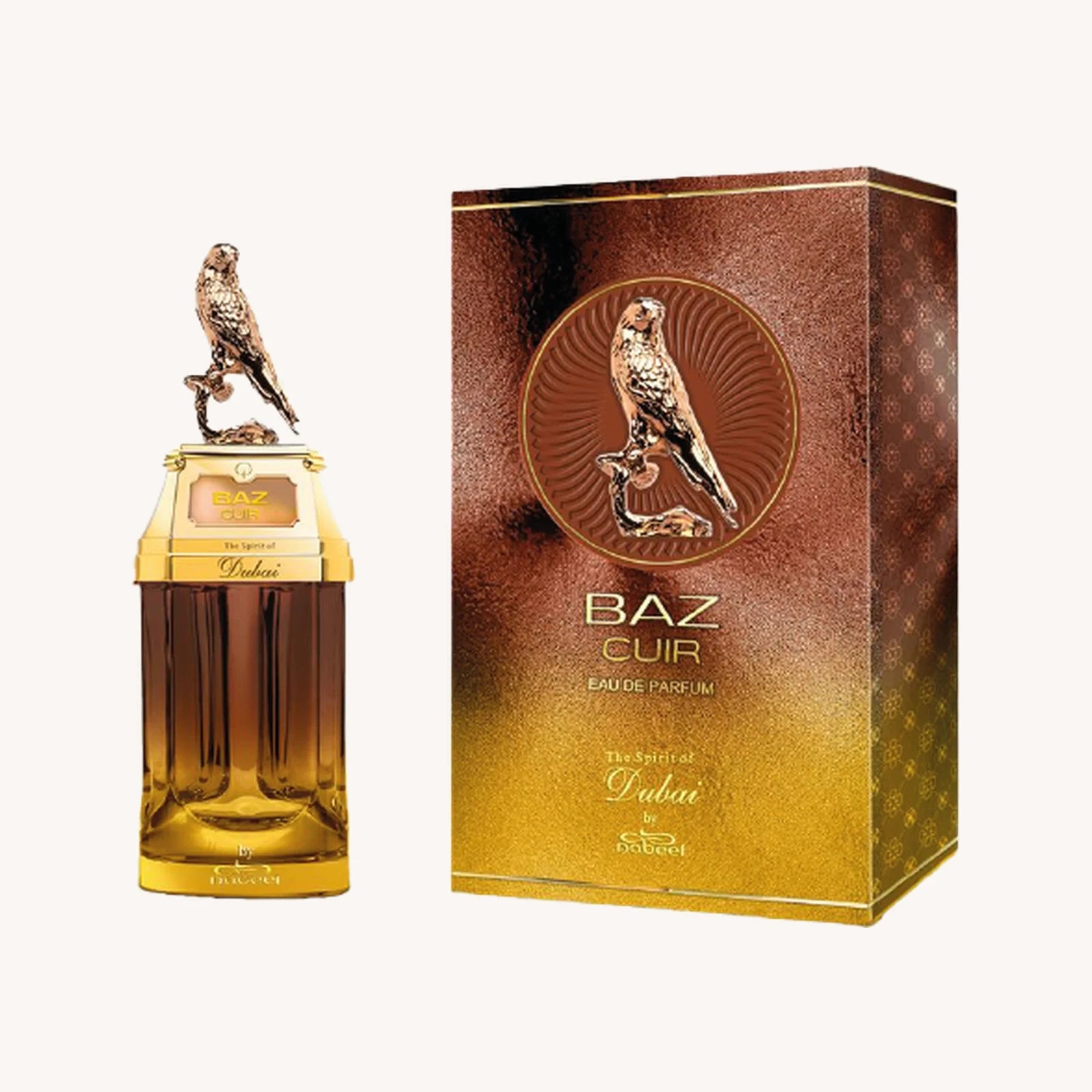 Spirit of Dubai Baz Cuir Eau de Parfum Flakon, Nahaufnahme