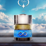 Spirit of Dubai Sama Flakon über den Wolken vor blauem Himmel