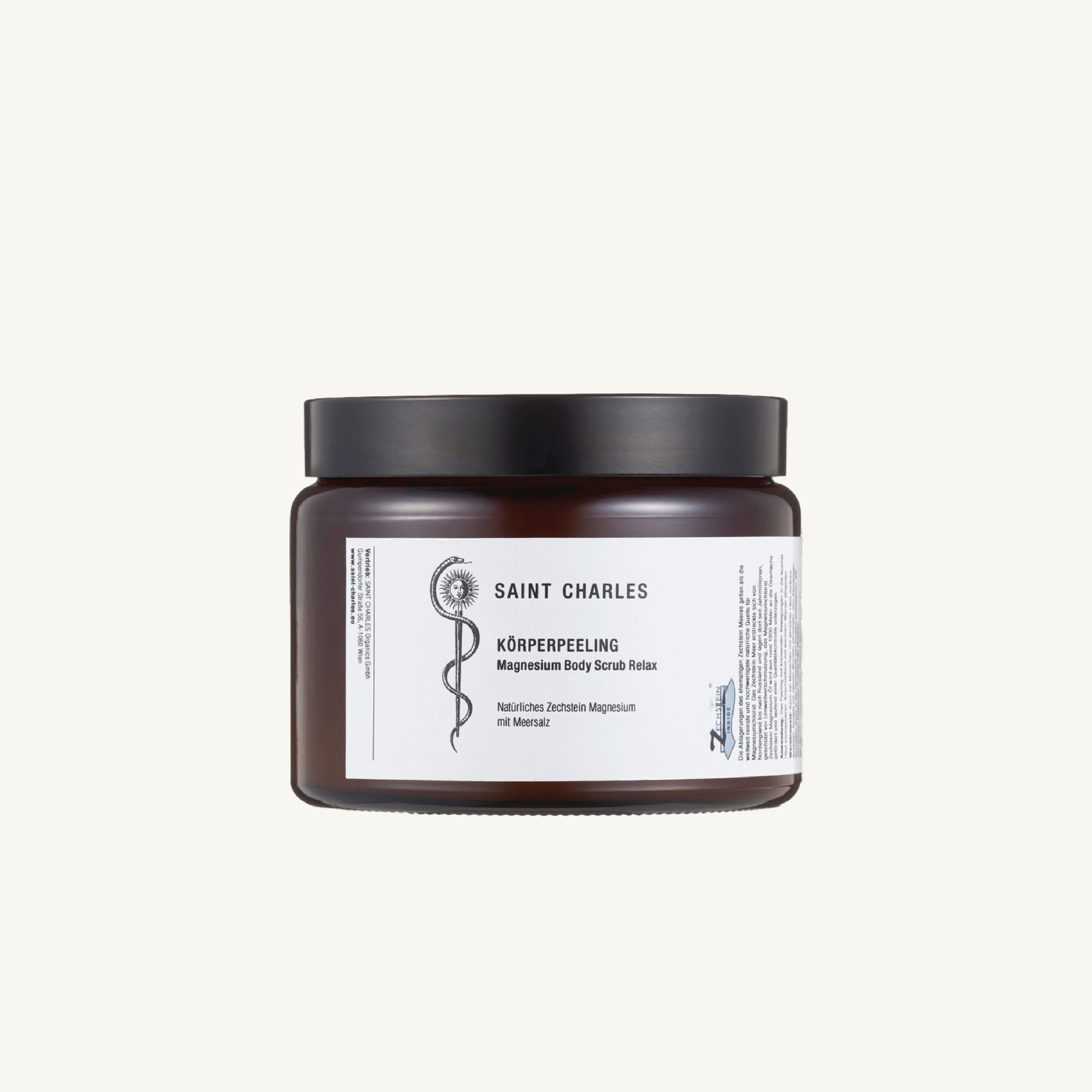 SAINT CHARLES Magnesium Body Scrub Relax mit Zechstein-Magnesium, Meersalz, Orange und Lavendel